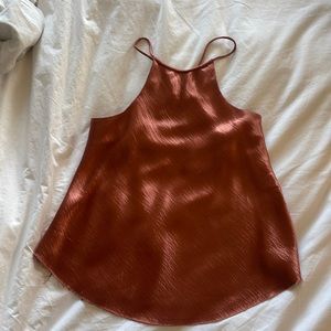Free people intimately sleeveless copper top with tie back